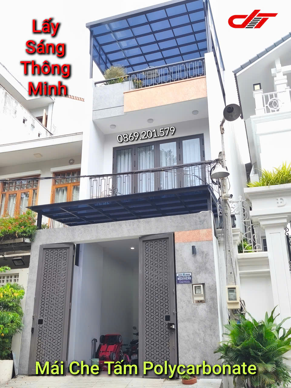 Mái Che Tấm Poly - Thi Công Tại Quận 2