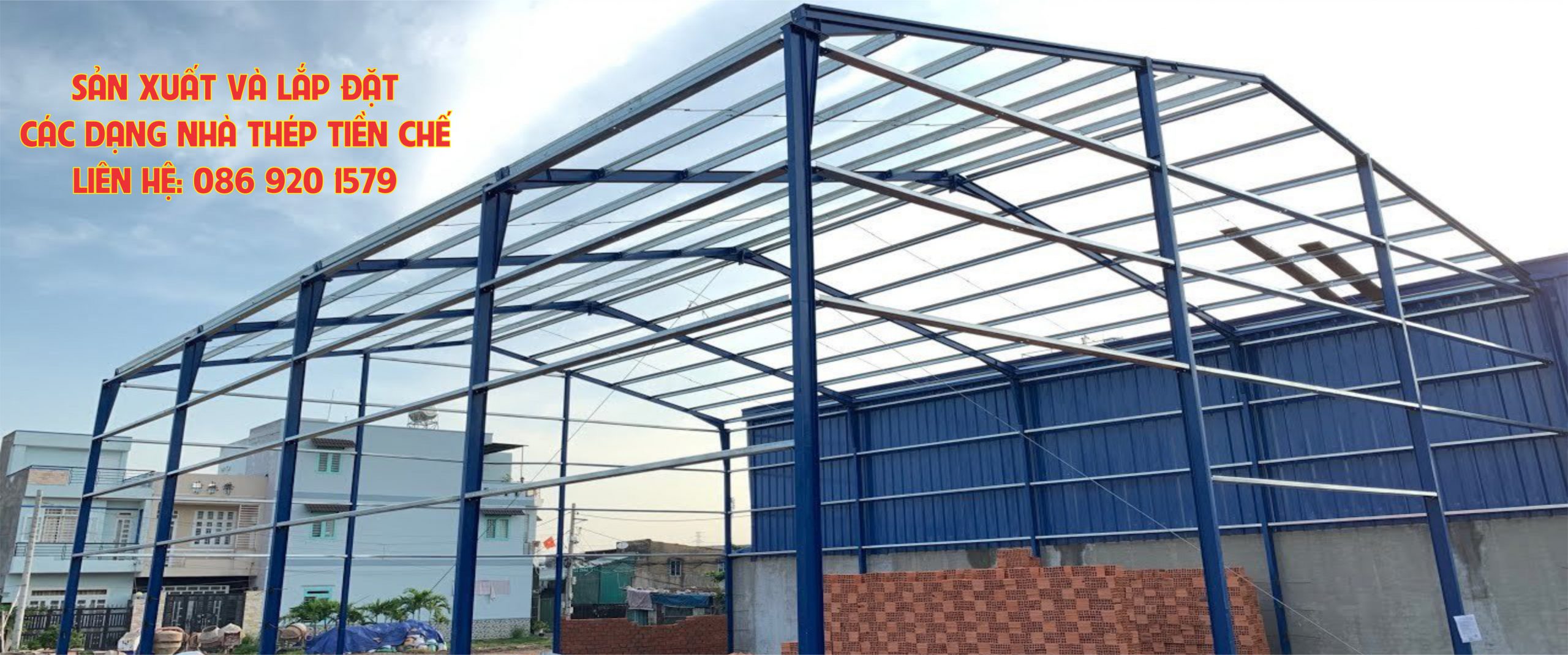 Khung nhà xưởng công ty may An Việt tại Trảng bom Đồng Nai